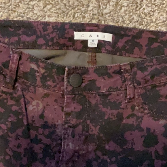 Cabi Purple Camo Jeans Size 8 - Picture 2 of 3